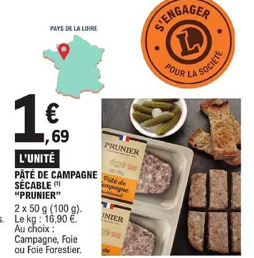 PÂTÉ DE CAMPAGNE SÉCABLE (1) “PRUNIER”