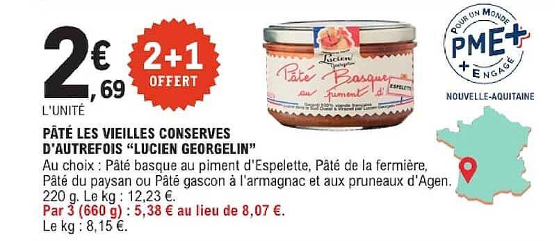 PÂTÉ LES VEILLES CONSERVES D'AUTREFOIS "LUCIEN GEORGELIN"