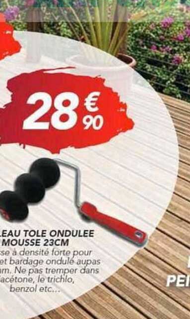 PEINTURE A EAU TOLE ONDULEE MOUSSE 23CM