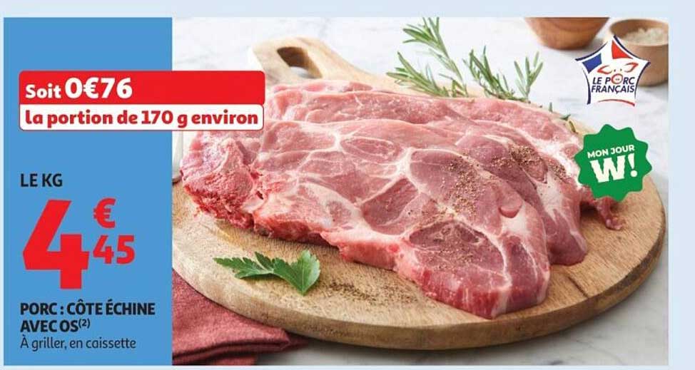 PORC : CÔTE ÉCHINE AVEC OS(2)