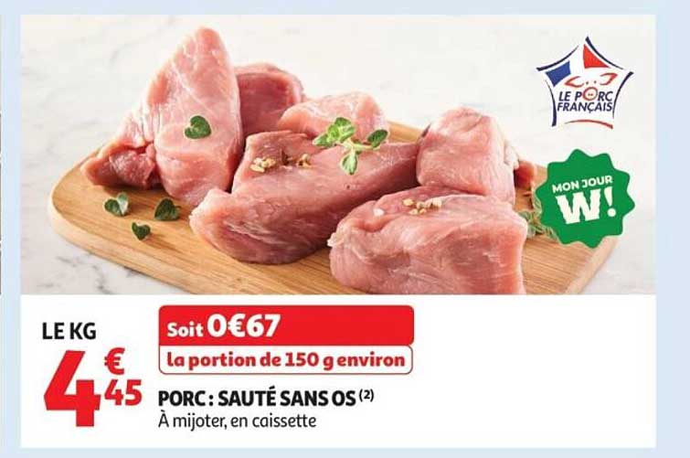 PORC : SAUTÉ SANS OS