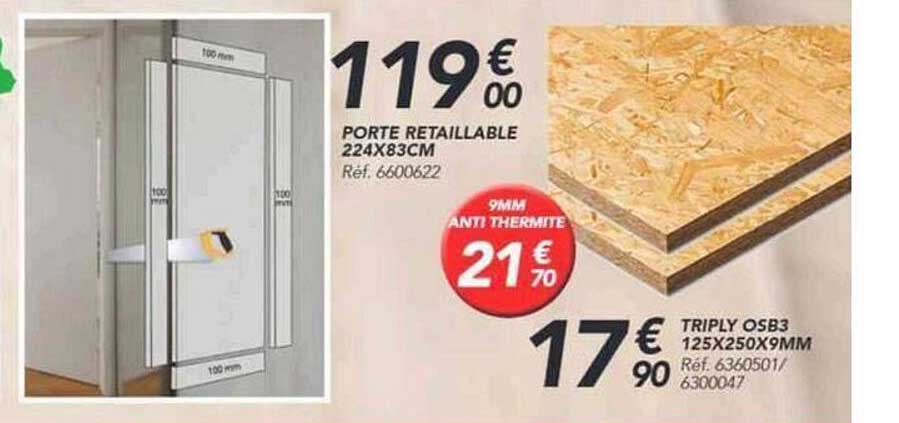 PORTE RETAILLABLE 224X83CM