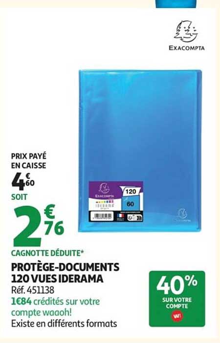 PROTÈGE-DOCUMENTS 120 VUES IDERAMA
