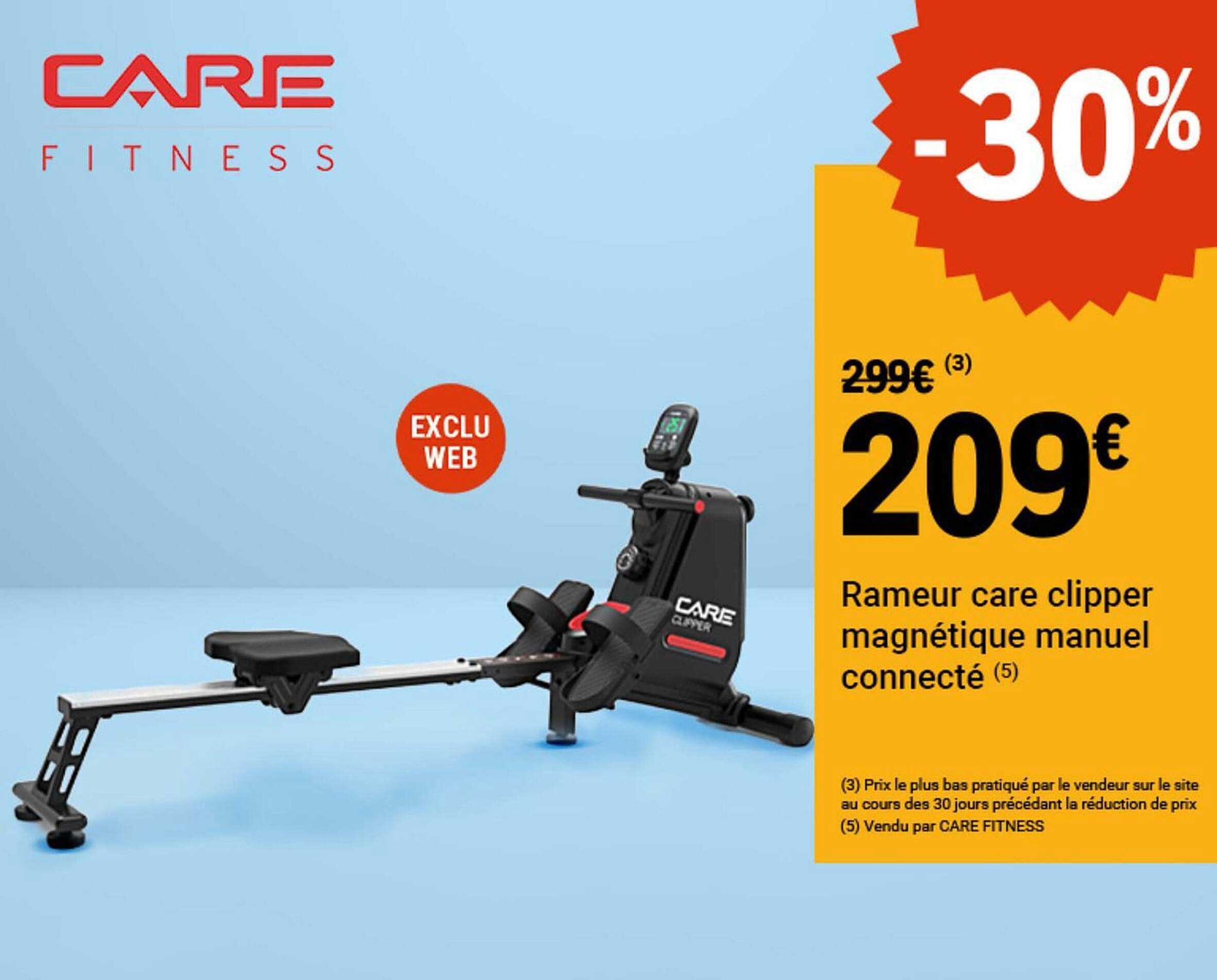 Rameur care clipper magnétique manuel connecté