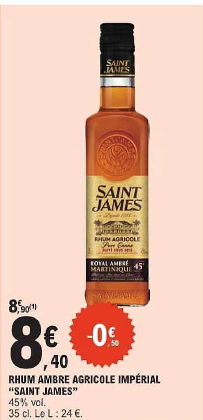 RHUM AMBRE AGRICOLE IMPÉRIAL “SAINT JAMES”