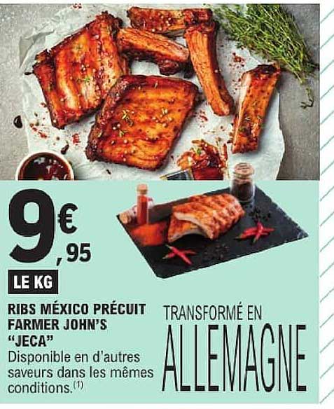 RIBS MÉXICO PRÉCUIT FARMER JOHN'S “JECA”
