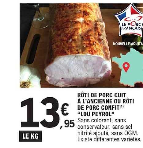RÔTI DE PORC CUIT À L'ANCIENNE OU RÔTI DE PORC CONFIT “LOU PEYROL”