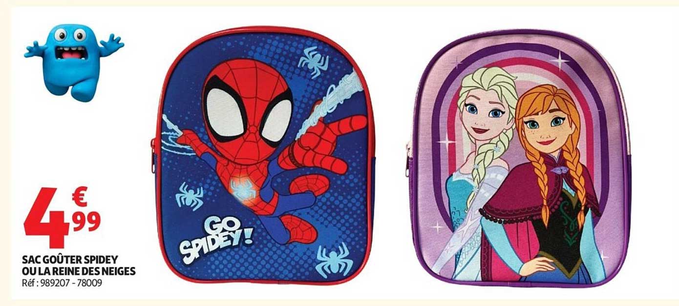 SAC GOÛTER SPIDEY OU LA REINE DES NEIGES