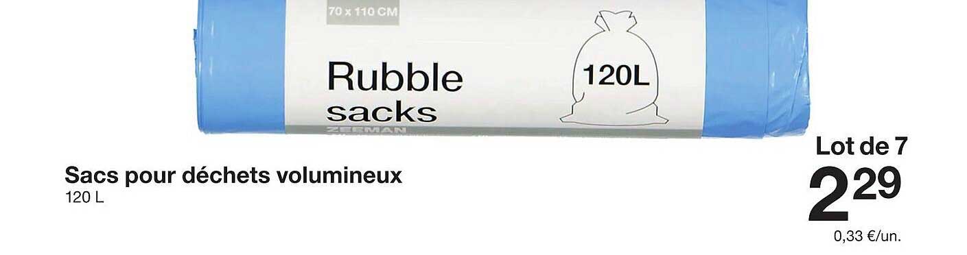 Sacs pour déchets volumineux