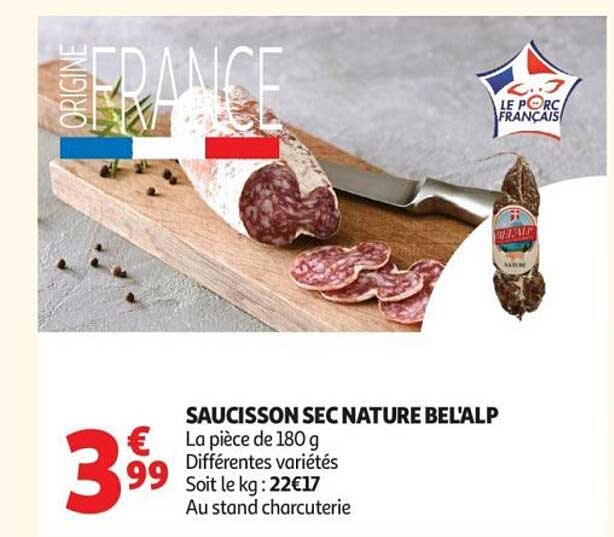 SAUCISSON SEC NATURE BEL'ALP