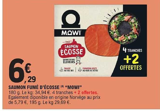 SAUMON FUMÉ D’ÉCOSSE (4) “MOWI”