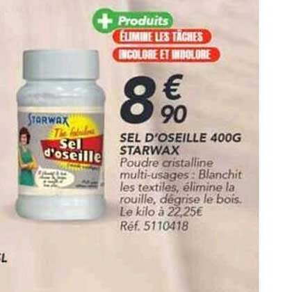 Sel d’oseille 400g Starwax