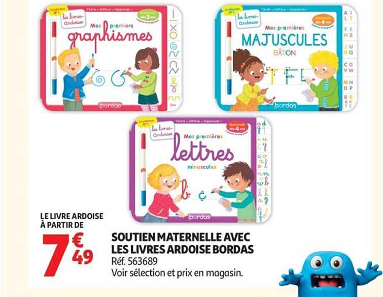 SOUTIEN MATERNELLE AVEC LES LIVRES ARDOISE BORDAS