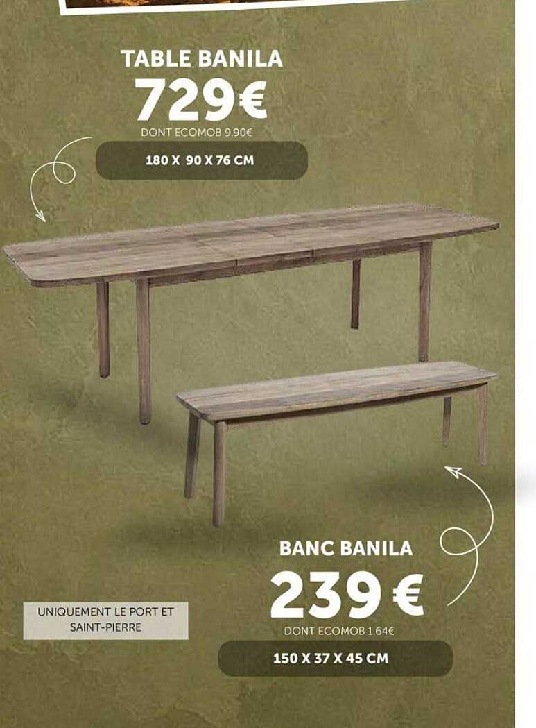 TABLE BANILA