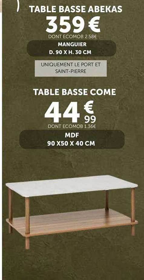 TABLE BASSE ABEKAS