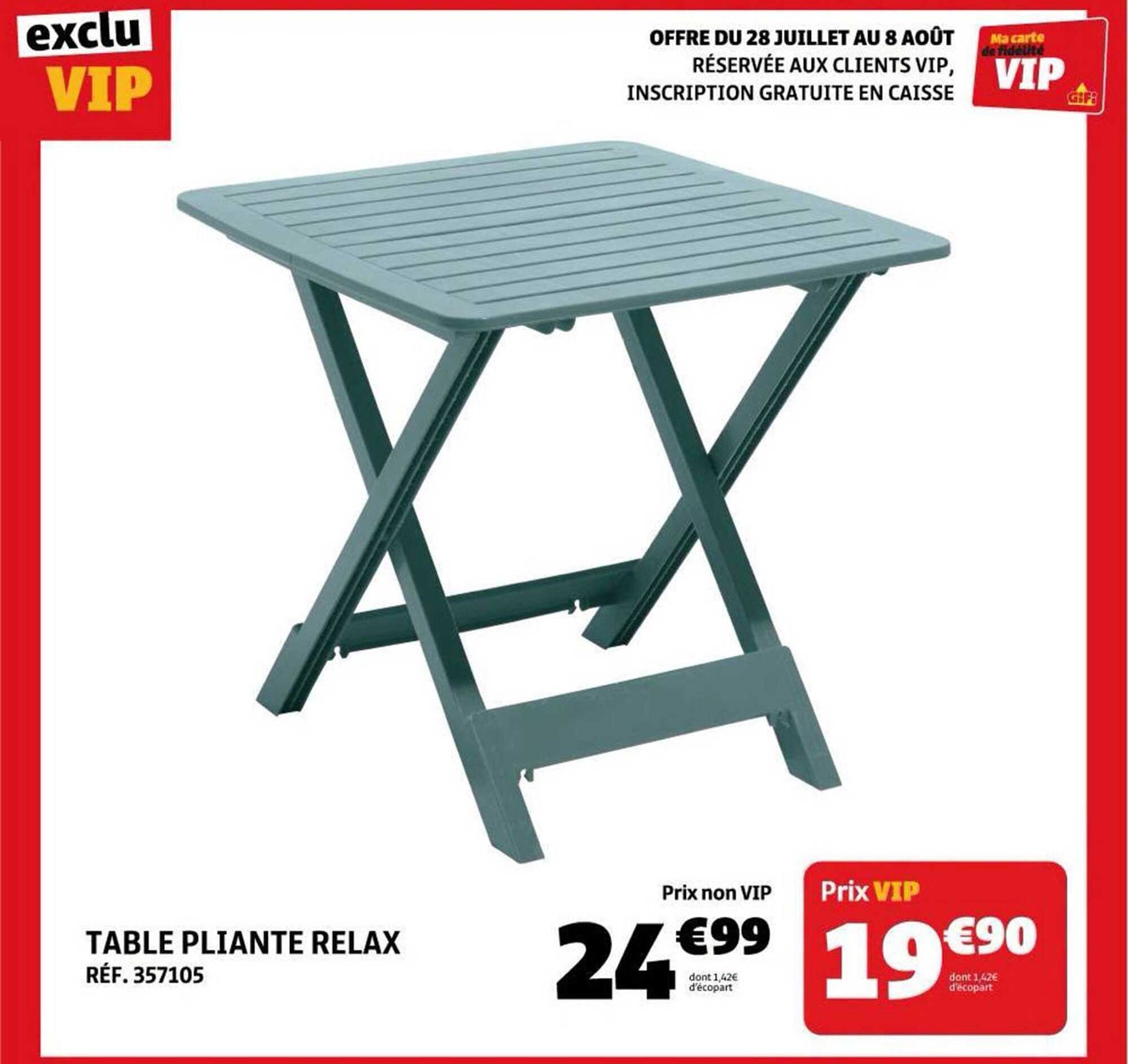 TABLE PLIANTE RELAX
