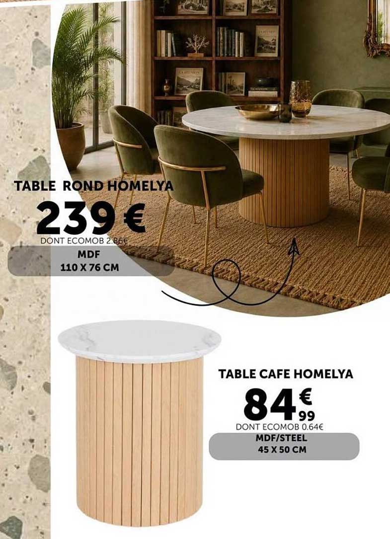 TABLE ROND HOMELYA