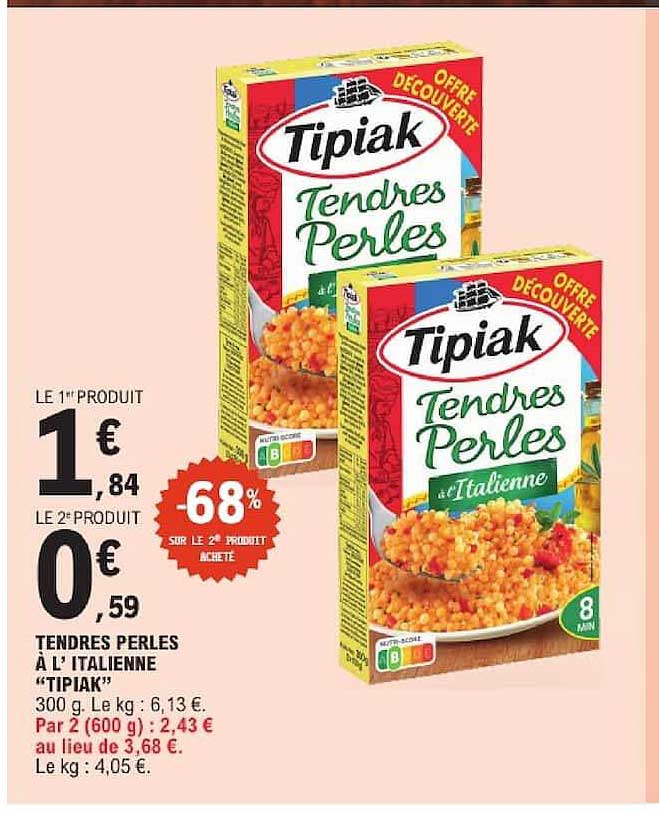 TENDRES PERLES À L’ITALIENNE “TIPIAK”