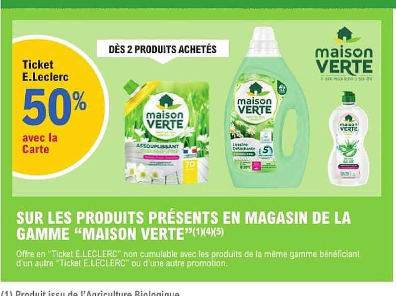Ticket E.Leclerc 50% avec la Carte