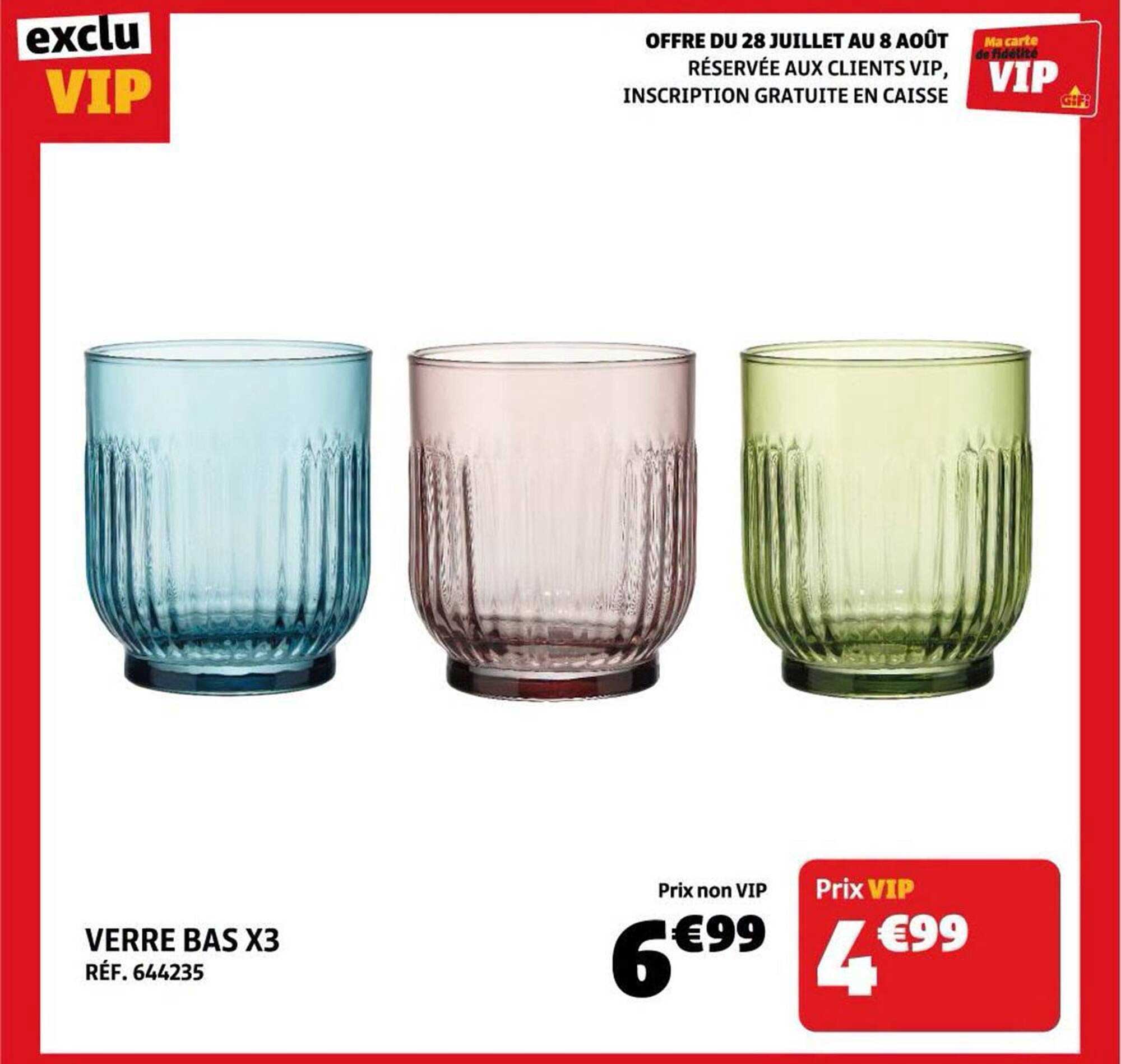 VERRE BAS X3