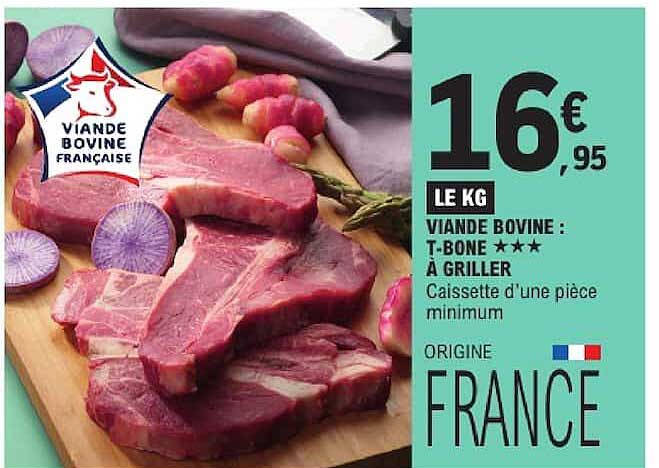 VIANDE BOVINE : T-BONE À GRILLER