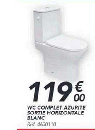 WC COMPLET AZURITE SORTIE HORIZONTALE BLANC