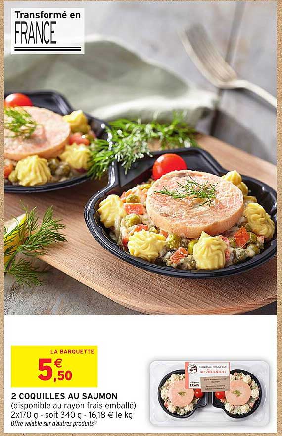 2 COQUILLES AU SAUMON
