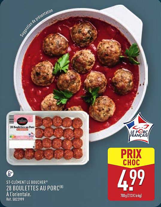 28 BOULETTES AU PORC