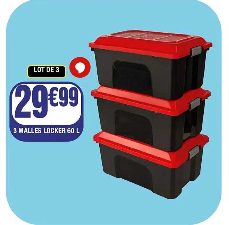3 MALLES LOCKER 60 L