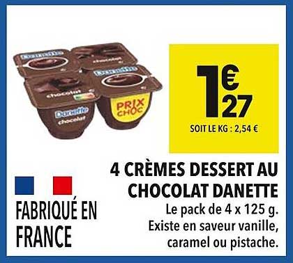 4 Crèmes Dessert au Chocolat Danette
