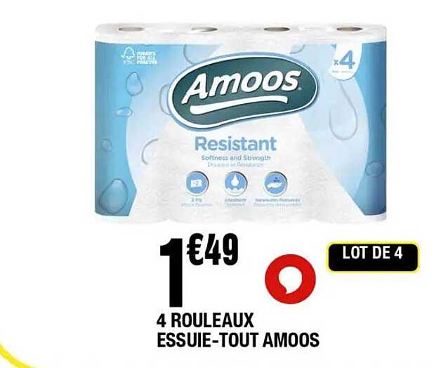 4 ROULEAUX ESSUIE-TOUT AMOOS