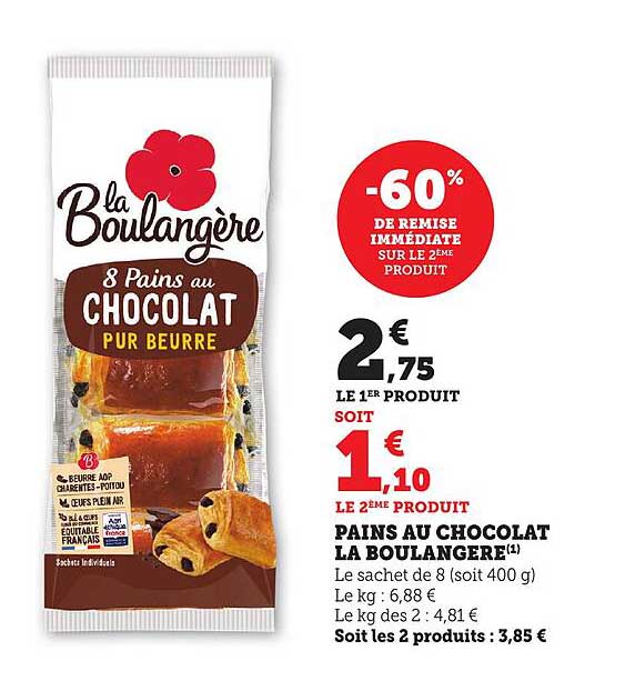 8 Pains au Chocolat Pur Beurre