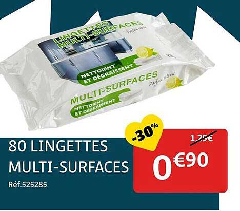 80 LINGETTES MULTI-SURFACES
