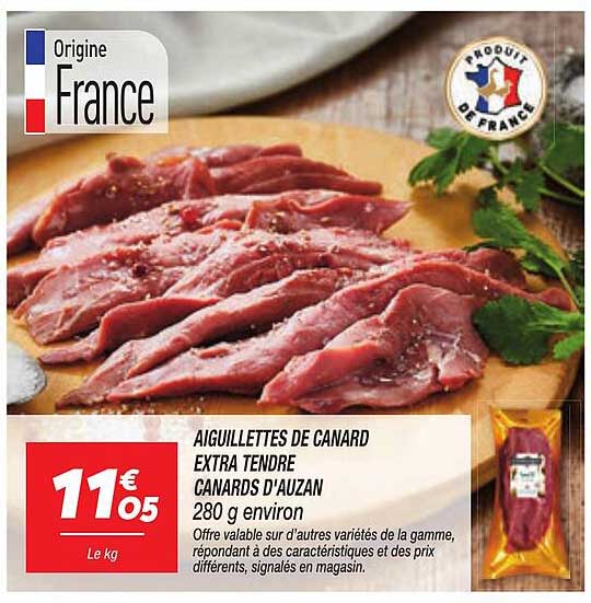 AIGUILLETTES DE CANARD EXTRA TENDRE CANARDS D'AUZAN