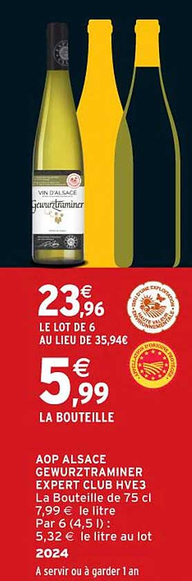 AOP ALSACE GEWURZTRAMINER EXPERT CLUB HVE3