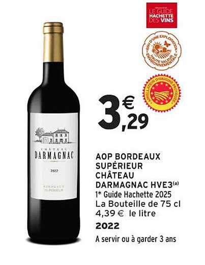 AOP BORDEAUX SUPÉRIEUR CHÂTEAU DARMAGNAC HVE3