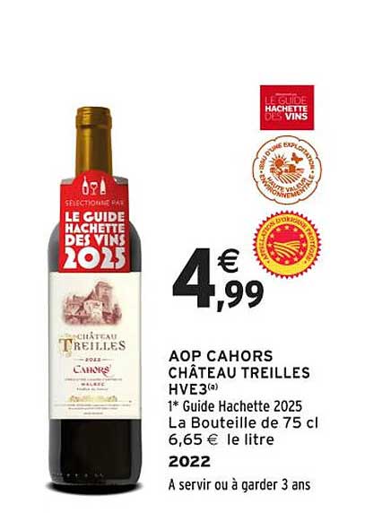AOP CAHORS CHÂTEAU TREILLES HVE3