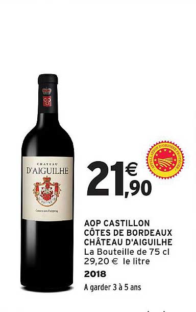 AOP CASTILLON CÔTES DE BORDEAUX CHÂTEAU D'AIGUILHE