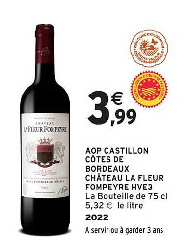 AOP CASTILLON CÔTES DE BORDEAUX CHÂTEAU LA FLEUR FOMPEYRE HVE3