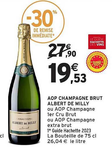 AOP CHAMPAGNE BRUT ALBERT DE MILLY