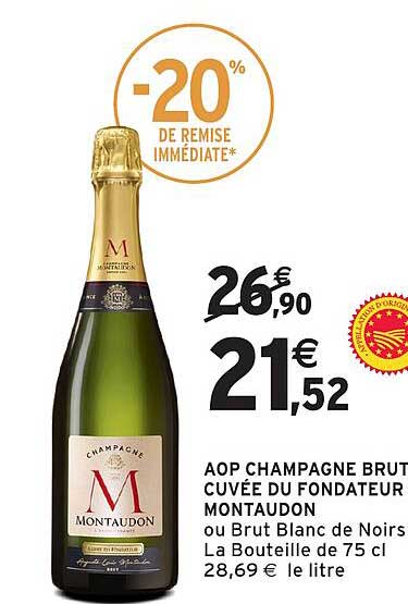 AOP CHAMPAGNE BRUT CUVÉE DU FONDATEUR MONTAUDON