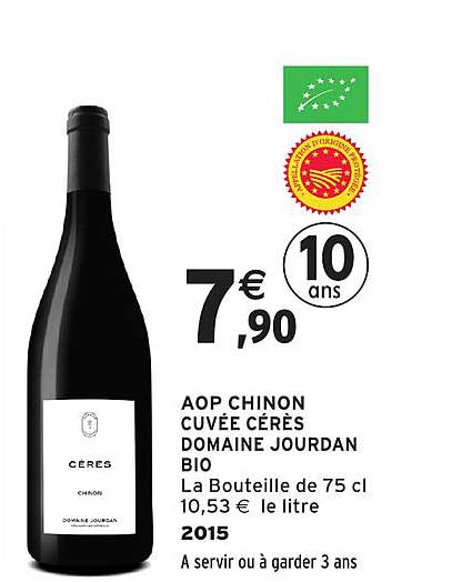 AOP CHINON CUVÉE CÉRÈS DOMAINE JOURDAN BIO