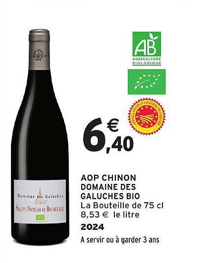 AOP CHINON DOMAINE DES GALUCHES BIO