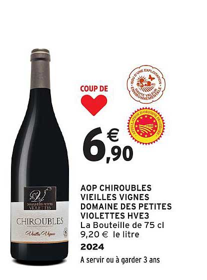 AOP CHIROUBLES VIEILLES VIGNES DOMAINE DES PETITES VIOLETTES HVE3