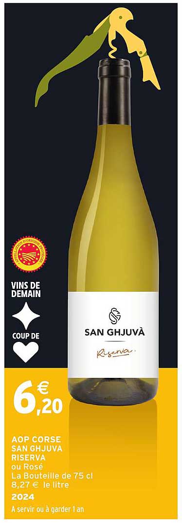 AOP CORSE SAN GHJUVA RISERVA ou Rosé