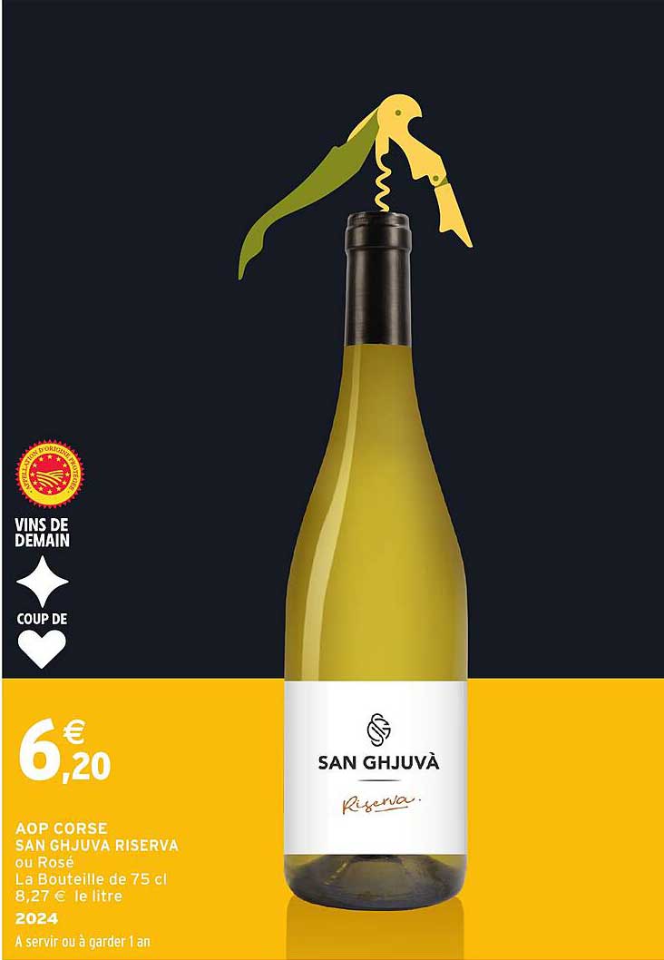 AOP CORSE SAN GHJUVA RISERVA ou Rosé