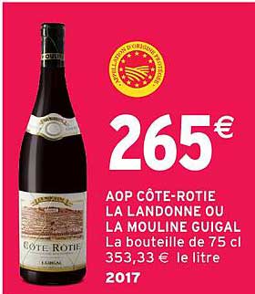 AOP CÔTE-ROTIE LA LANDONNE OU LA MOULINE GUIGAL