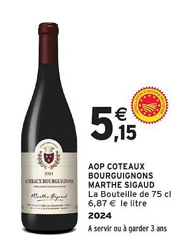 AOP COTEAUX BOURGUIGNONS MARTHE SIGAUD