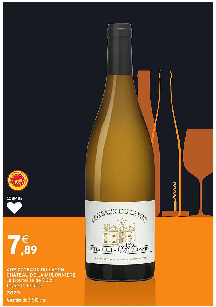 AOP Coteaux du Layon Château de la Mulonnière La Bouteille de 75 cl