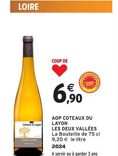 AOP COTEAUX DU LAYON LES DEUX VALLÉES